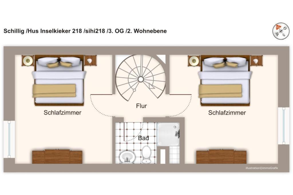 Apartamento Hus Inselkieker Hus Inselkieker 218 Schillig Exterior foto